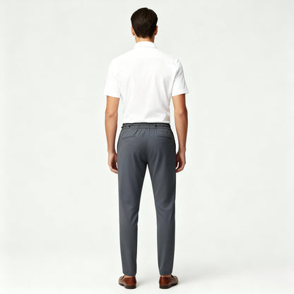 Pantaloni Uomo Vestibilità Dritta con Vita Elastica