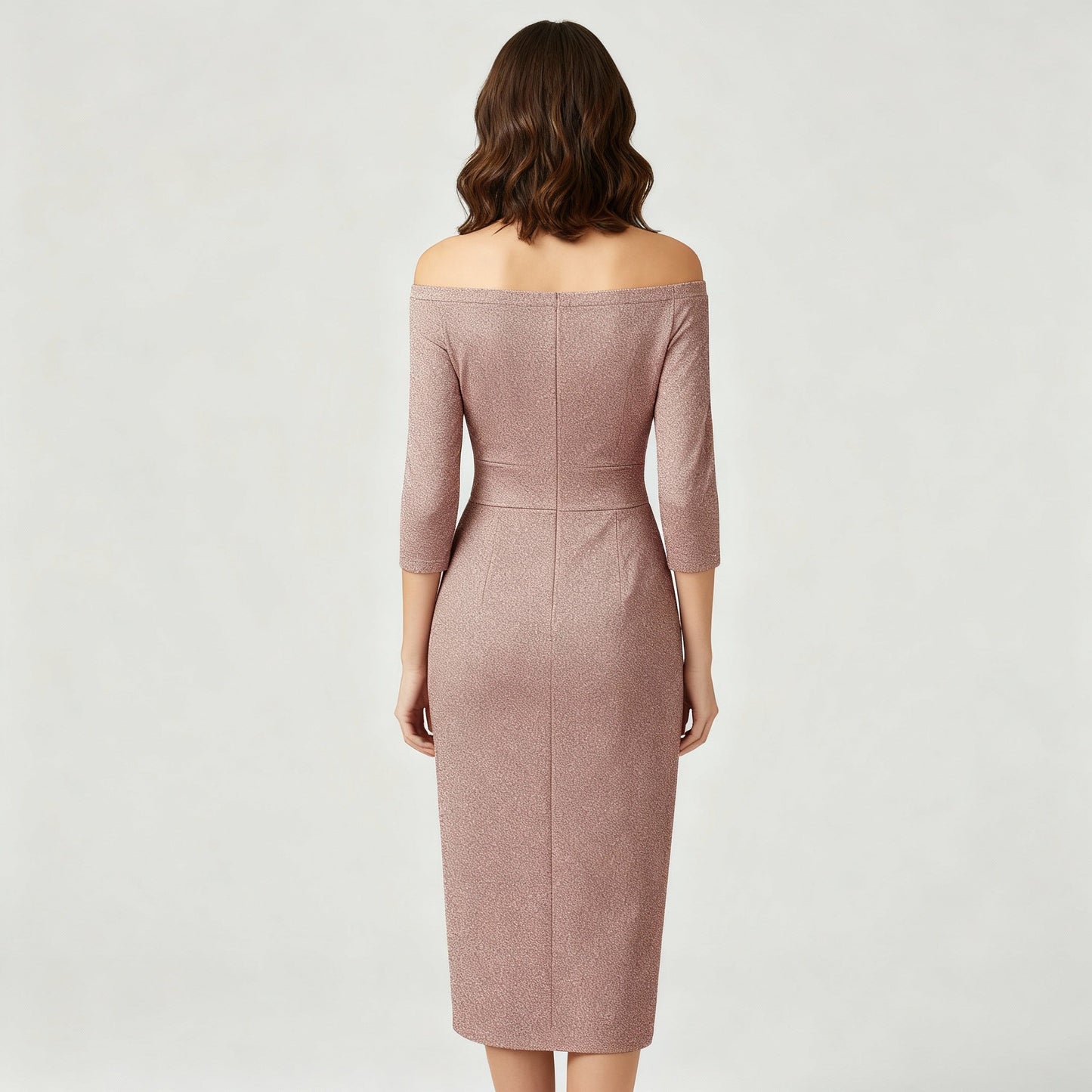 Abito Midi Donna con Spalle Scoperte