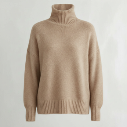 Maglione Donna in Lana Collo Alto Vestibilità Dritta