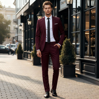 Completo Uomo Due Pezzi Giacca e Pantaloni Regular Fit