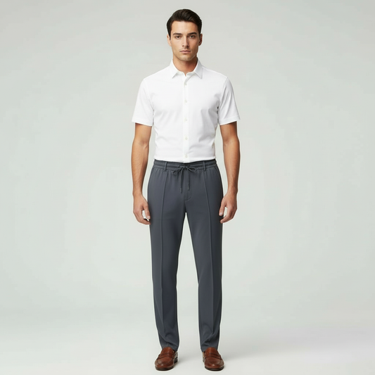 Pantaloni Uomo Vestibilità Dritta con Vita Elastica - Brentozzi