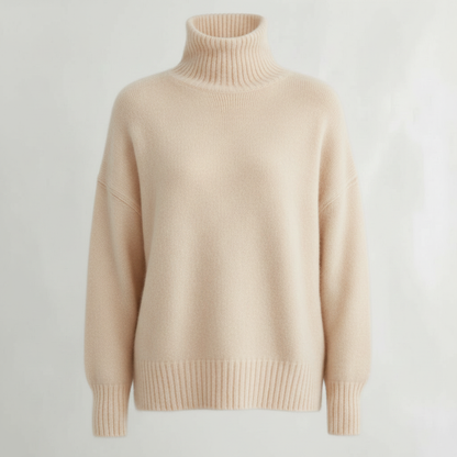 Maglione Donna in Lana Collo Alto Vestibilità Dritta