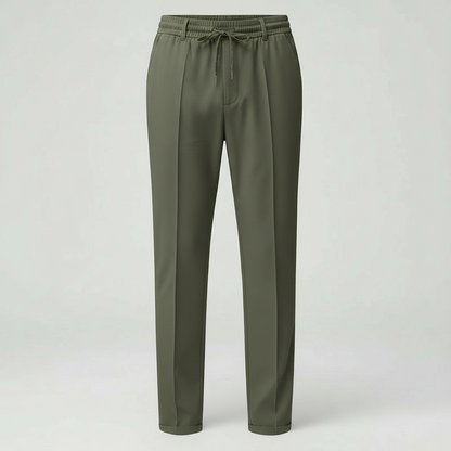 Pantaloni Uomo Vestibilità Dritta con Vita Elastica