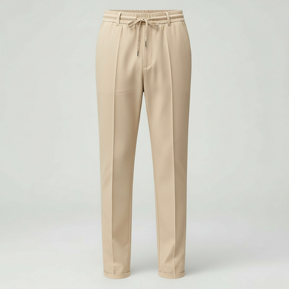Pantaloni Uomo Vestibilità Dritta con Vita Elastica