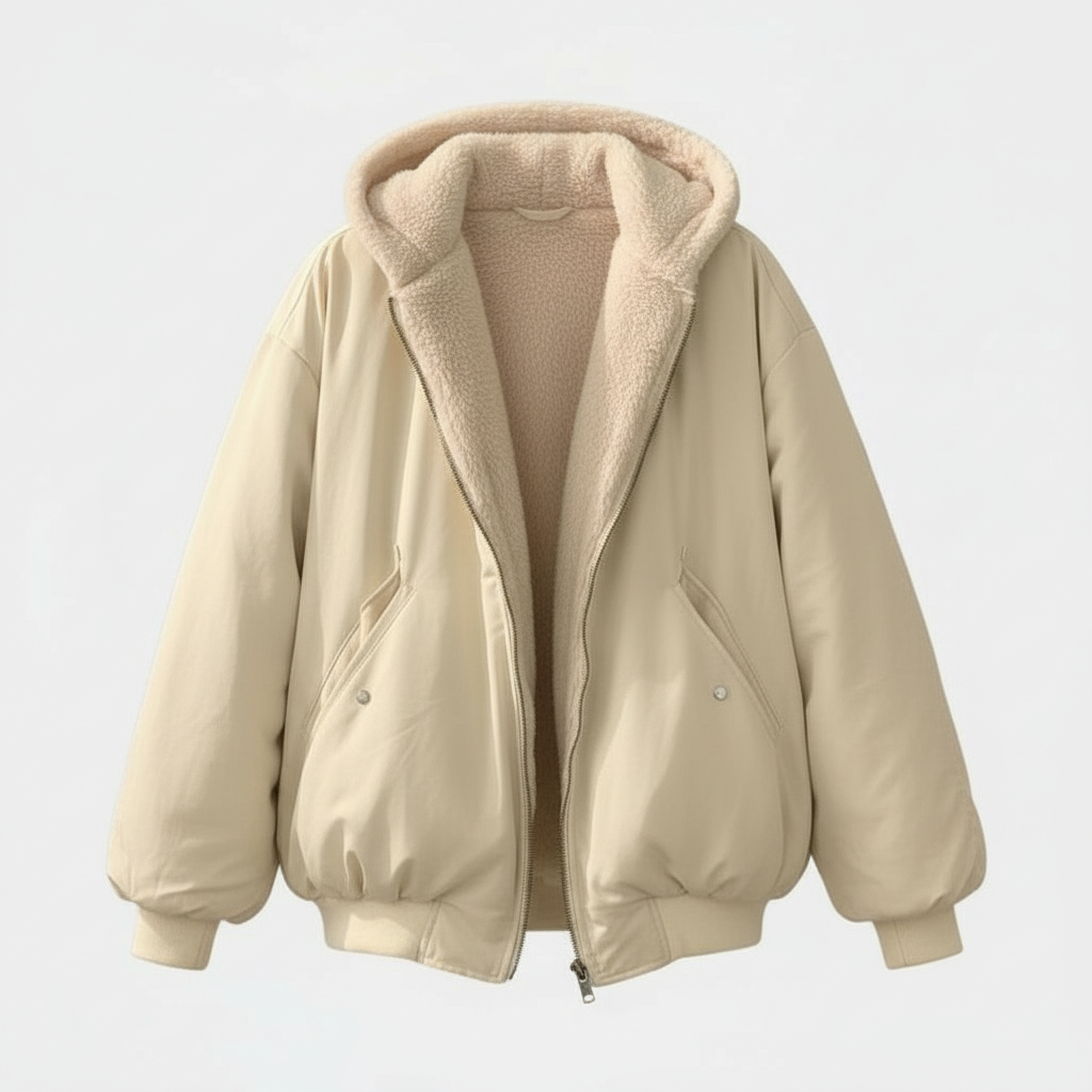 Giacca Invernale Donna Oversize Calda Comfort Effetto Pile