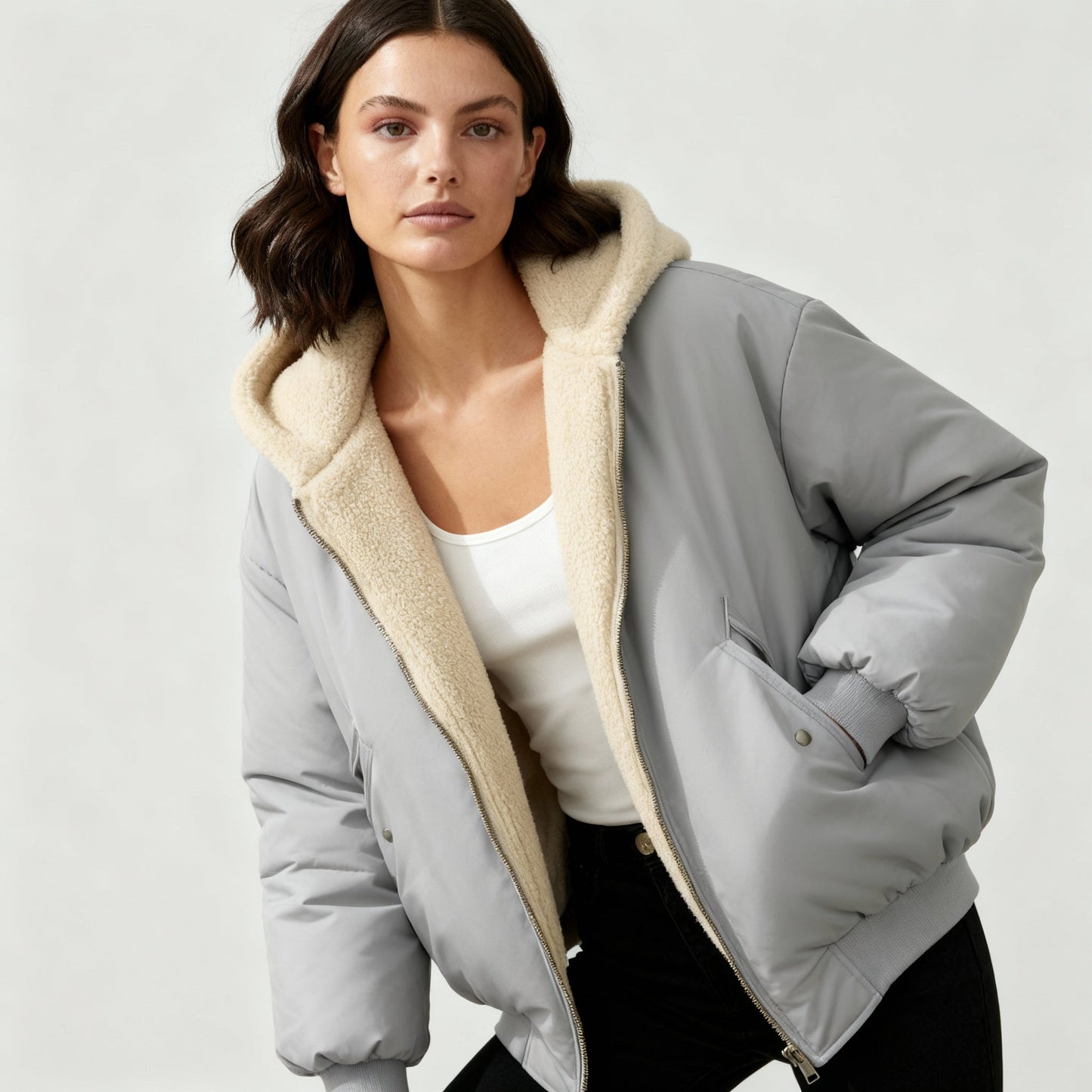 Giacca Donna Oversize Taglio Ampio Volume Definito