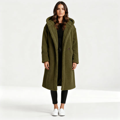 Cappotto Lungo Donna con Cappuccio e Tasche - Brentozzi