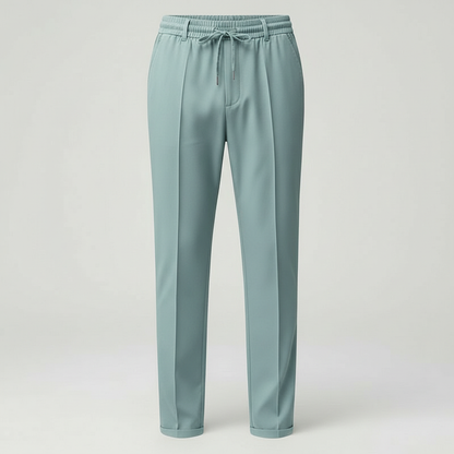 Pantaloni Uomo Vestibilità Dritta con Vita Elastica