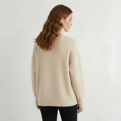 Maglione Donna in Lana Collo Alto Vestibilità Dritta