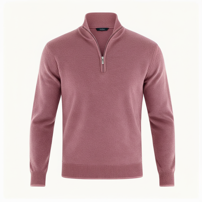Maglione Uomo Scollo a V con Zip Dettaglio