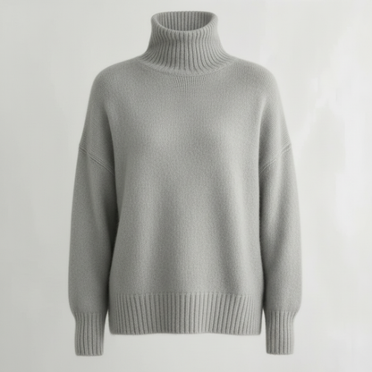 Maglione Donna in Lana Collo Alto Vestibilità Dritta