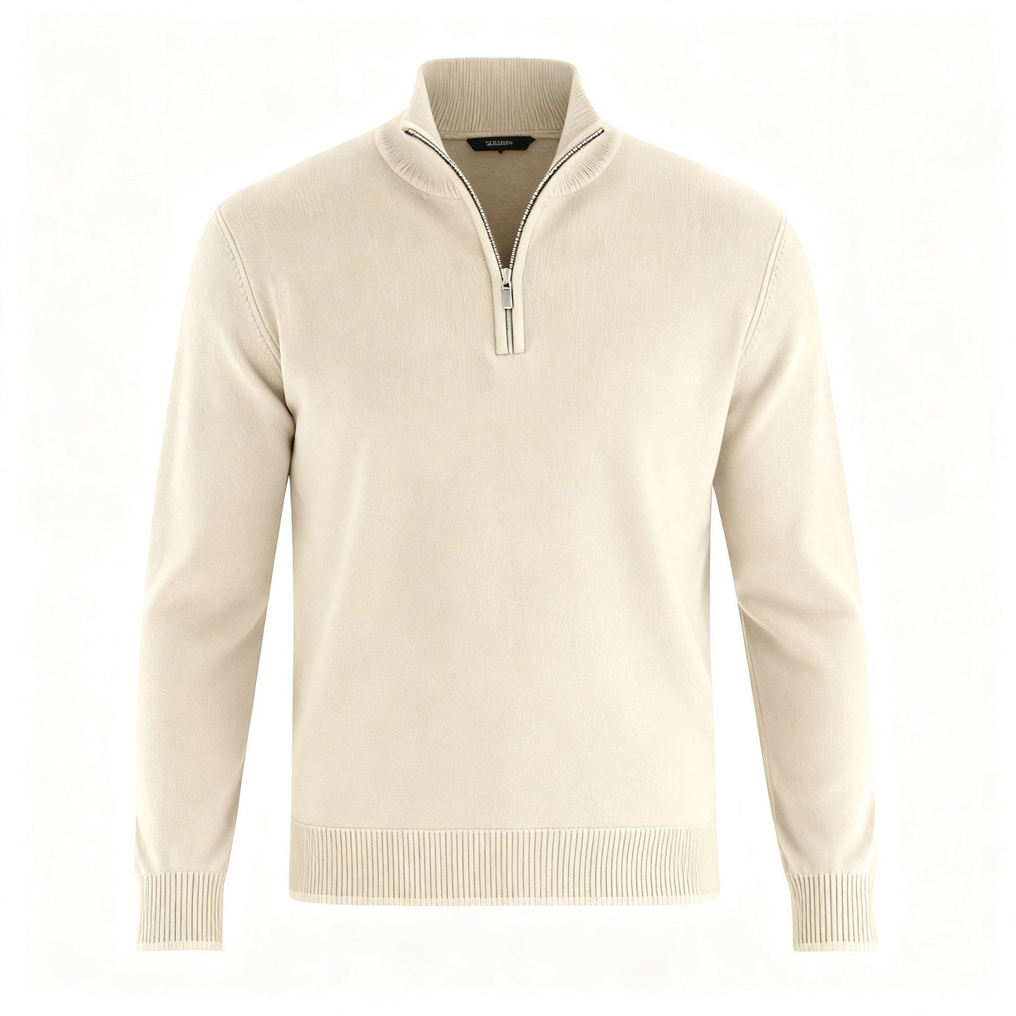 Maglione Uomo Scollo a V con Zip Dettaglio