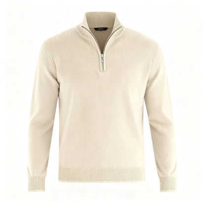 Maglione Uomo Scollo a V con Zip Dettaglio