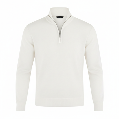 Maglione Uomo Scollo a V con Zip Dettaglio