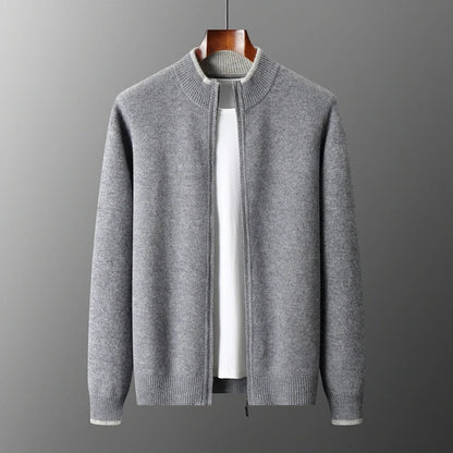 Gilet Uomo in Cashmere con Zip e Vestibilità Elegante