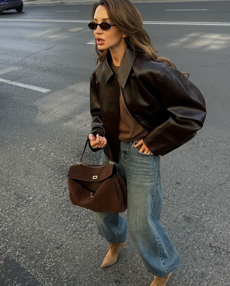 Borsa Donna in Suede Vegan Stile Classico Elegante