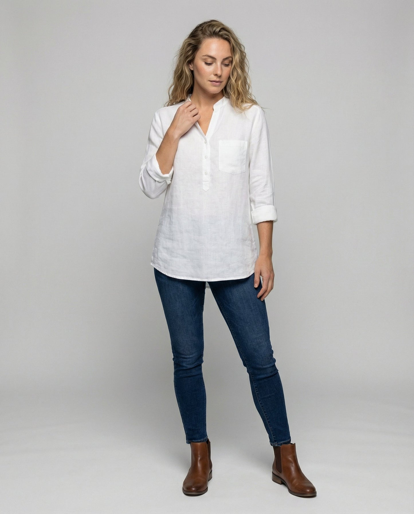 Camicia Donna Cotone Vestibilità Larga