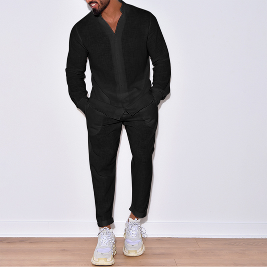 Completo Casual Uomo in Lino Vestibilità Regular - Vesarelli