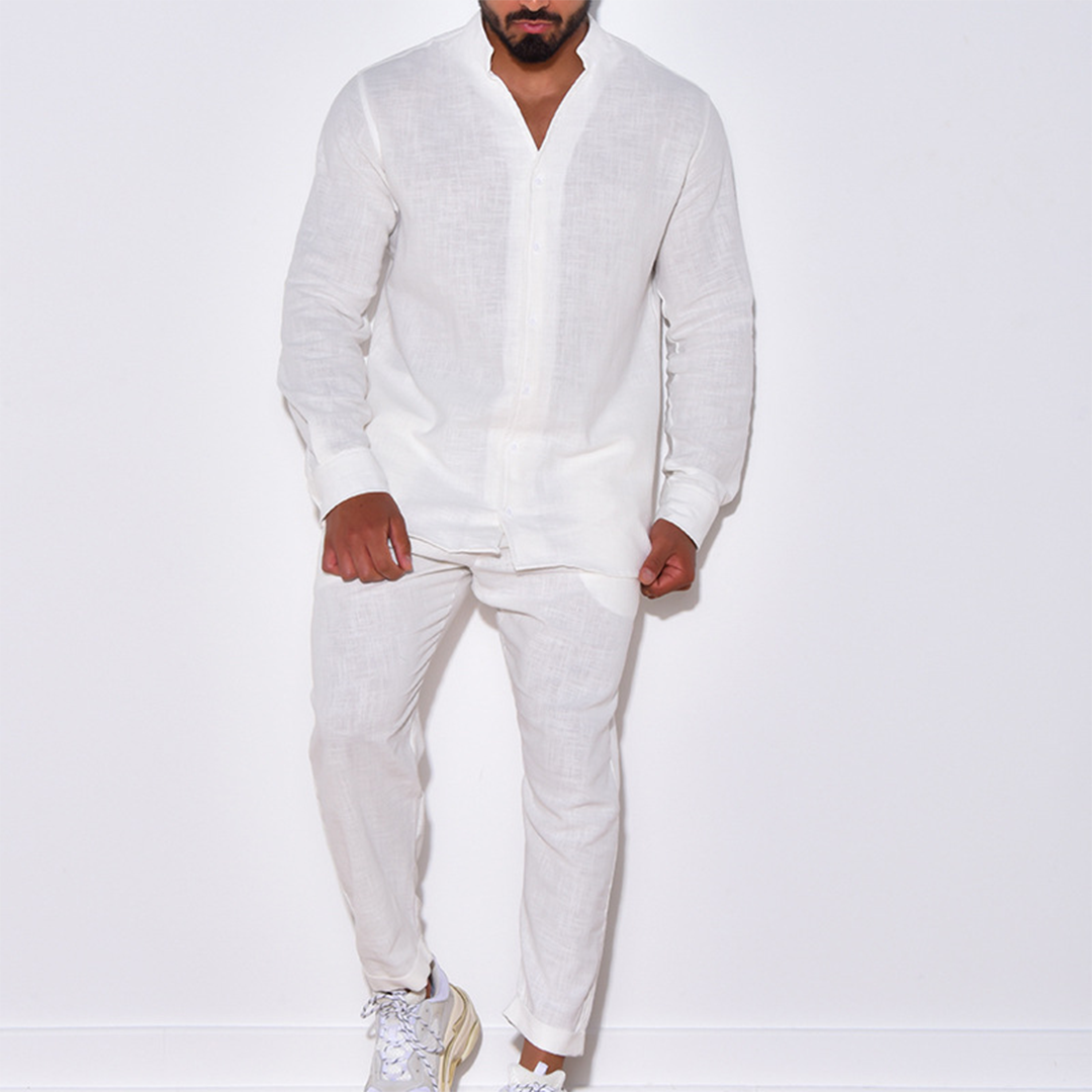 Felic | Completi Casual in Lino Bianco