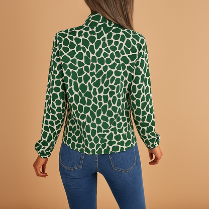 Fenna | Blusa con fiocco e motivo a pois per donna 2