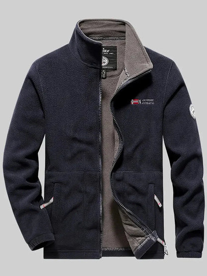 Giacca Uomo Outdoor in Pile Antivento con Chiusura Zip Integrale - Brentozzi