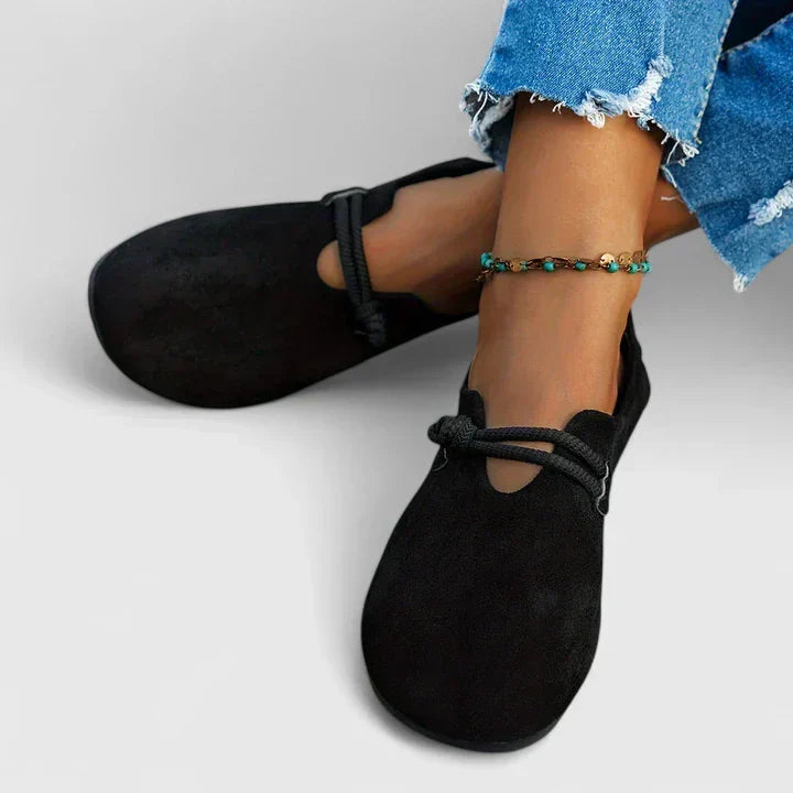 Flora | Ballerina da Donna Scamosciata Slip-On Punta Tonda 2
