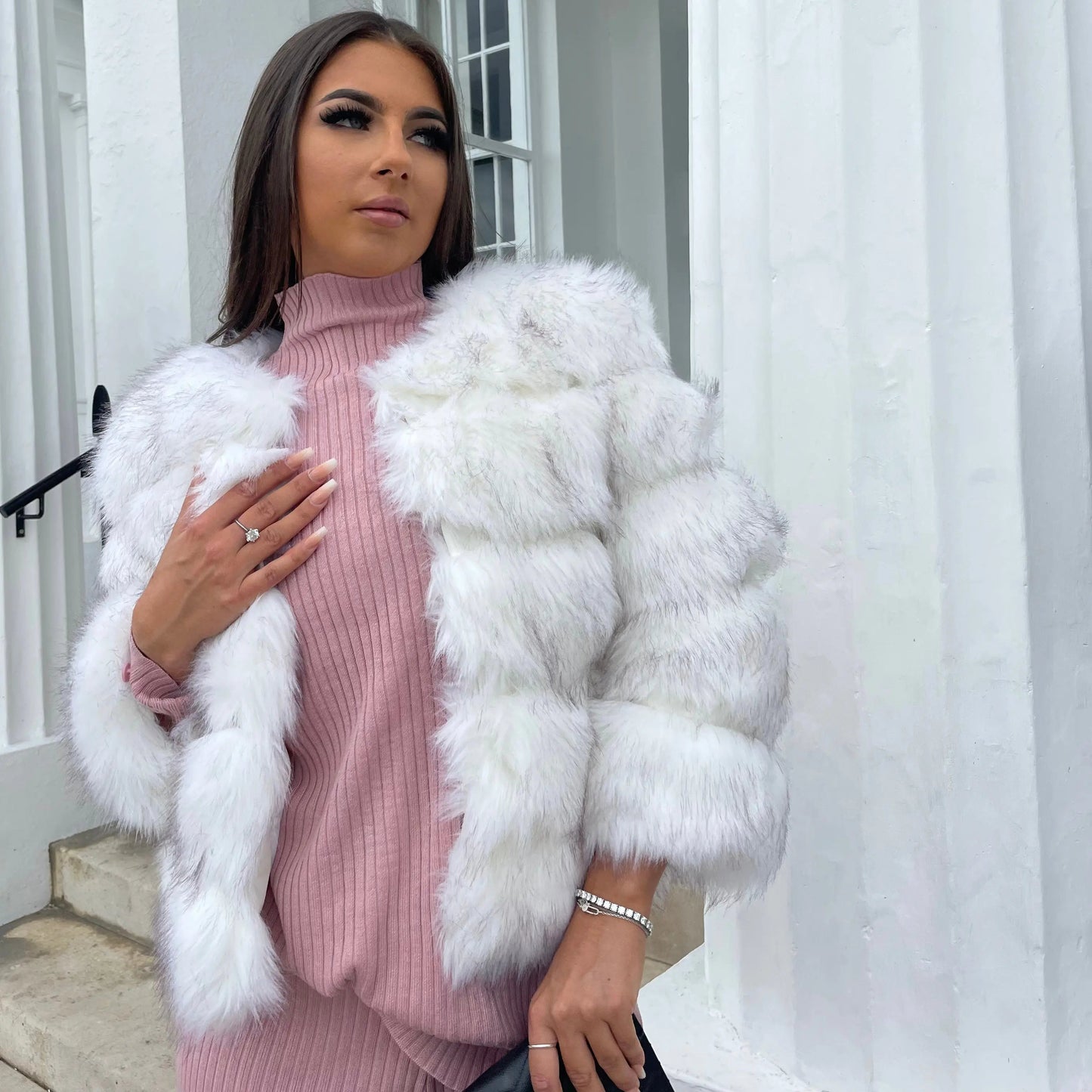 Giacca Invernale Donna in Ecopelliccia Elegante
