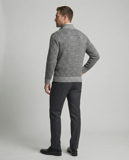 Cardigan Uomo in Maglia con Zip
