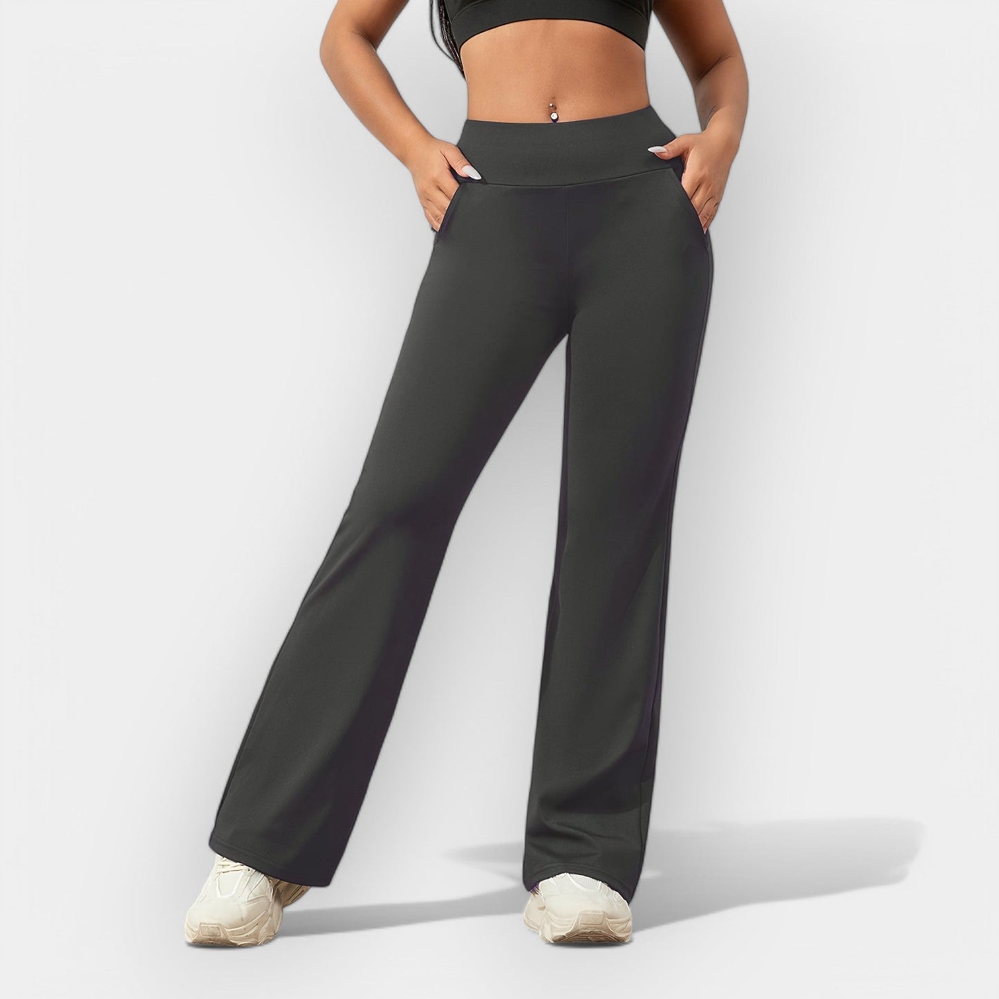 Pantaloni Jogging Donna in Tessuto Stretch Slim Fit