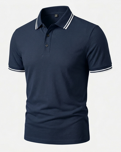 Polo Uomo Manica Corta Slim Fit Colletto a Contrasto