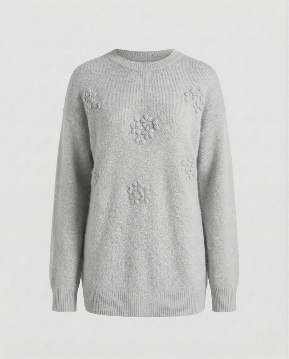 Completo Maglia Donna con Applicazioni Floreali