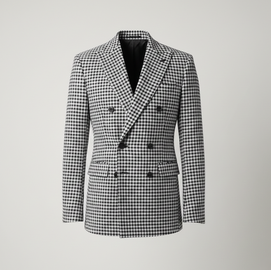 Blazer Uomo Quadri Taglio Moderno Elegante