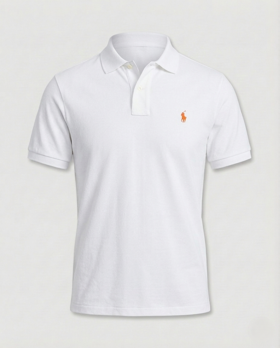 Polo Uomo Piqué con Patta Bottoni Nascosta e Struttura Mesh