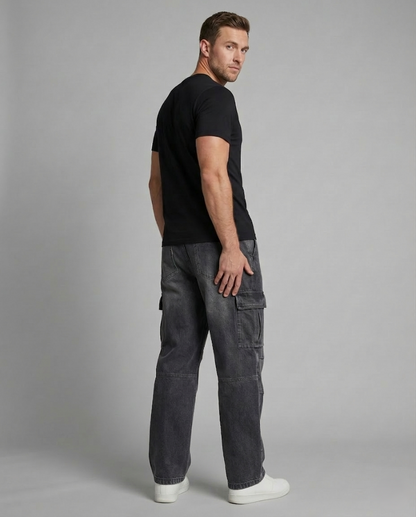 Jeans Cargo Unisex Vestibilità Ampia