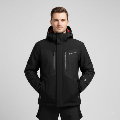 Completo Sci Uomo Giacca con Cappuccio Pantaloni Funzionali Invernali