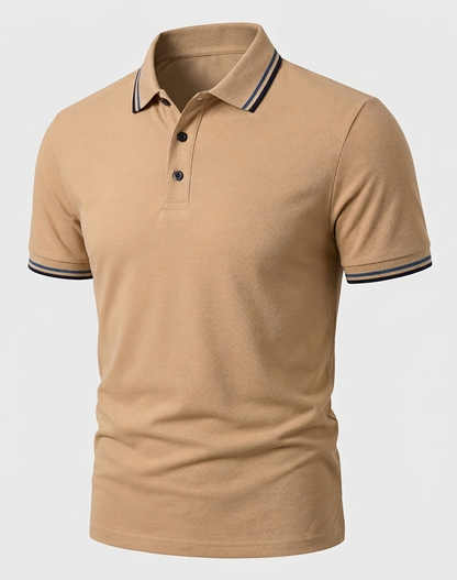 Polo Uomo Manica Corta Slim Fit Colletto a Contrasto
