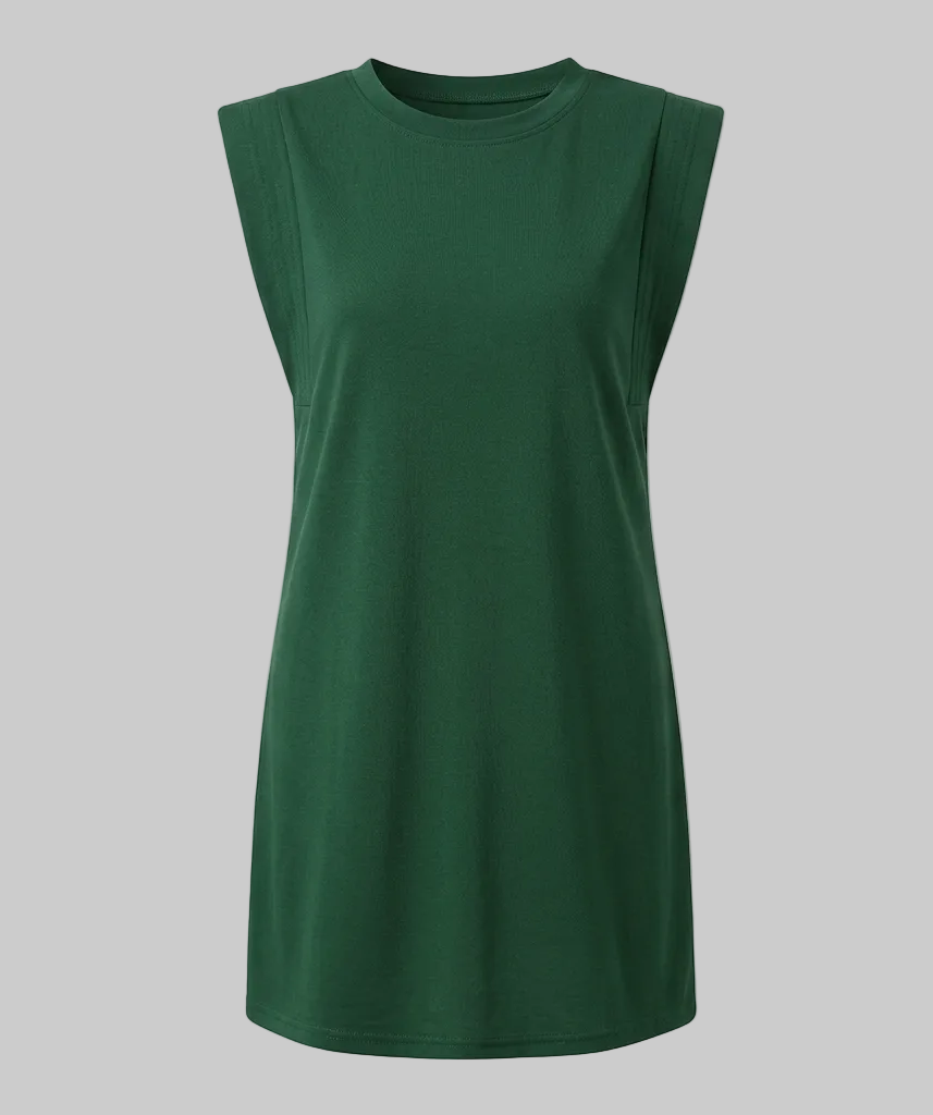 Abito Minidress Donna Linea Dritta Spalle Imbottite