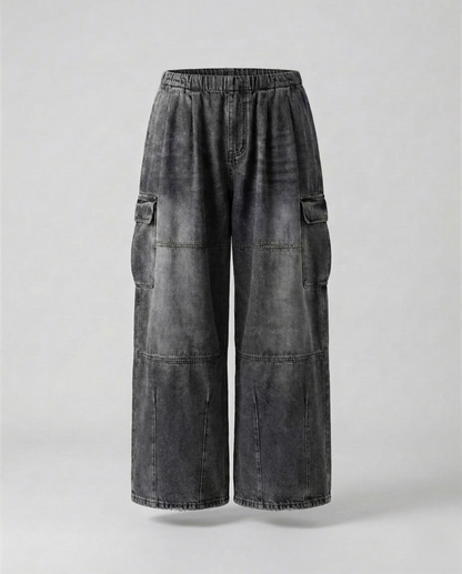 Jeans Cargo Unisex Vestibilità Ampia