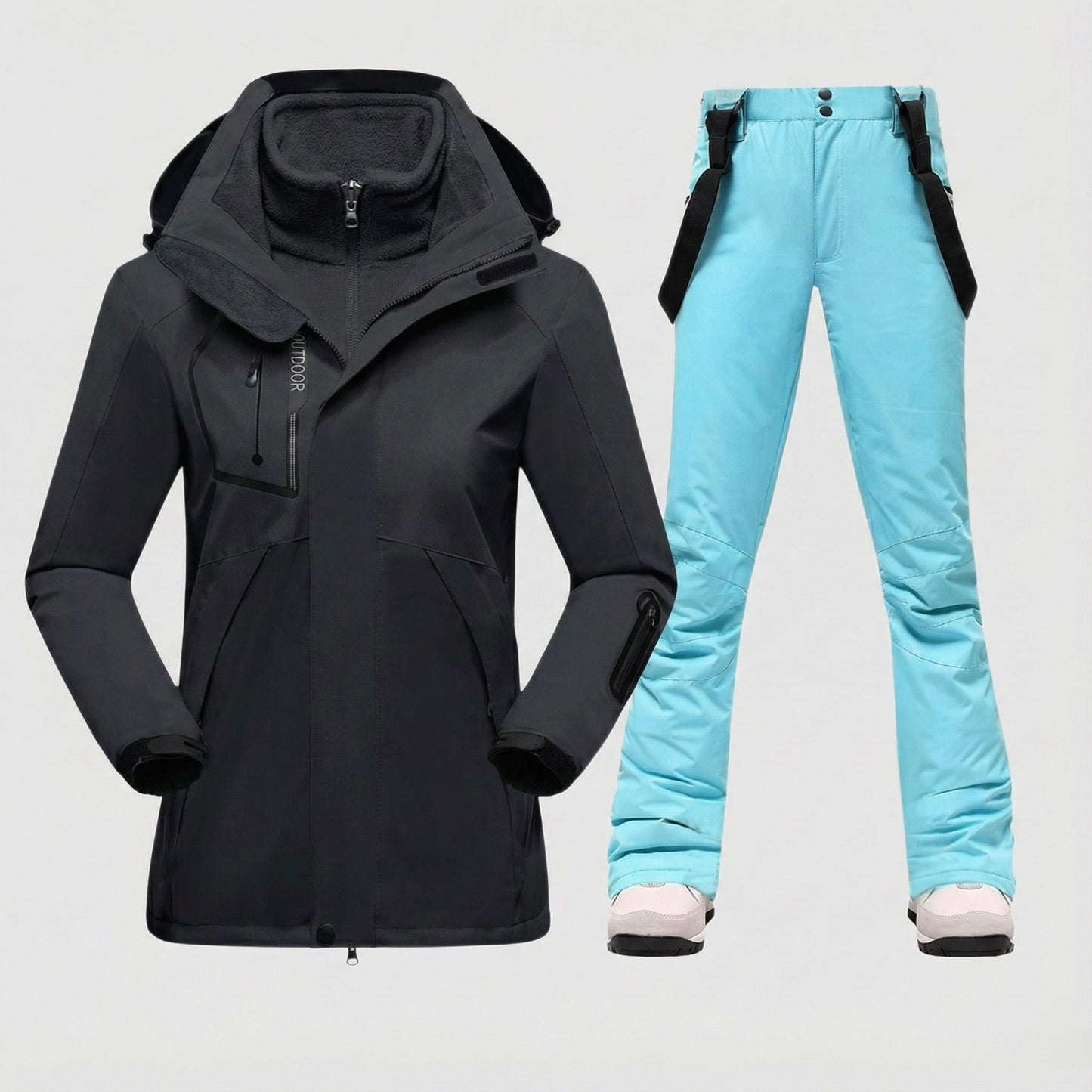 Completo Sci Donna Giacca e Pantaloni Impermeabili