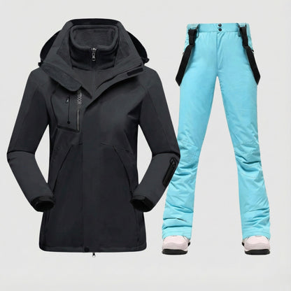 Completo Sci Donna Giacca e Pantaloni Impermeabili