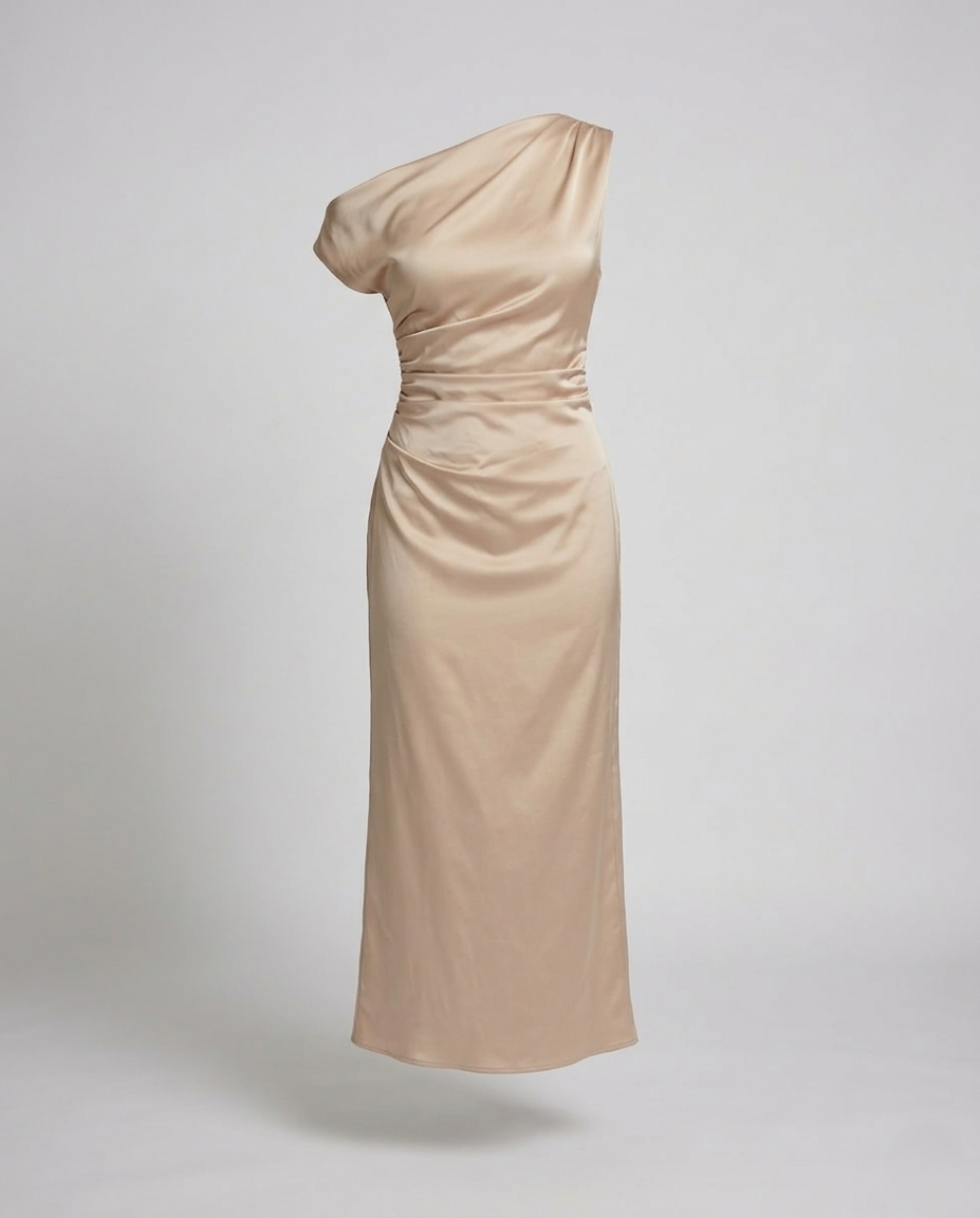 Abito Asimmetrico Donna Monospalla Elegante