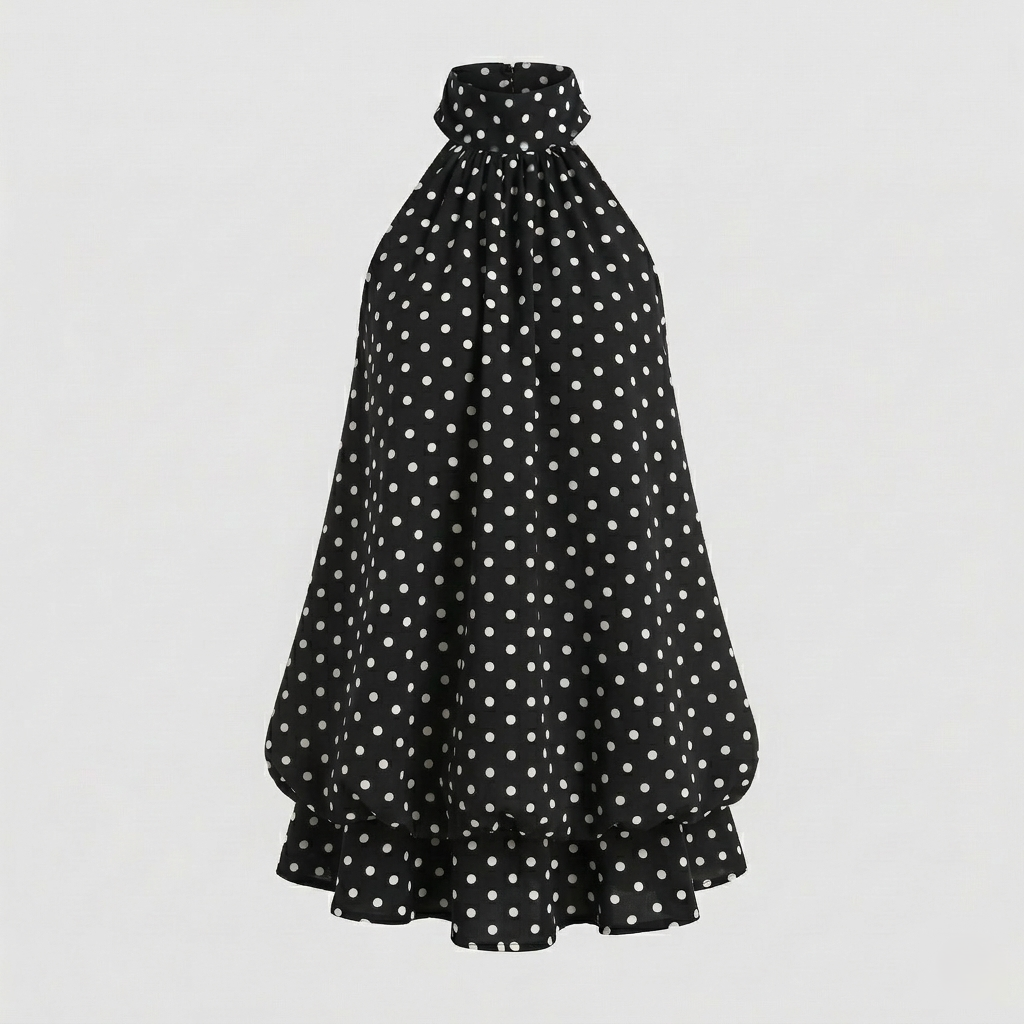 Abito Minidress Donna Smanicato con Volant a Strati
