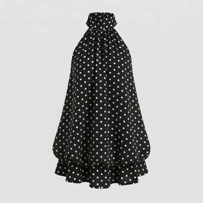 Abito Minidress Donna Smanicato con Volant a Strati