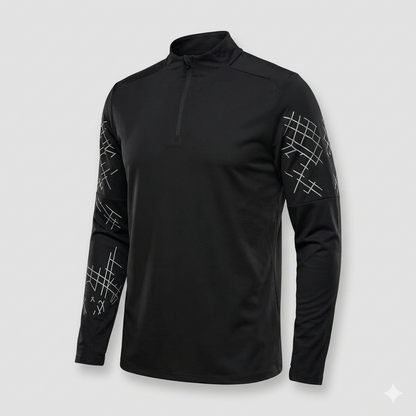 Maglia Running Uomo con Stampa Riflettente Slim Fit