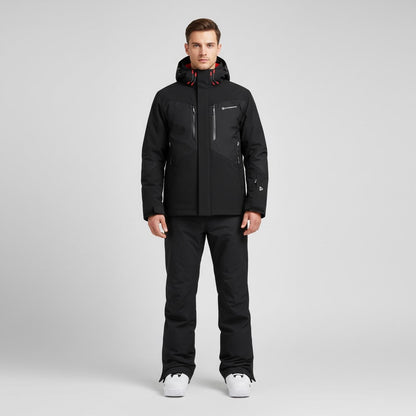 Completo Sci Uomo Giacca con Cappuccio Pantaloni Funzionali Invernali - Brentozzi