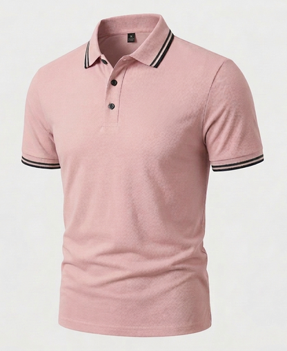 Polo Uomo Manica Corta Slim Fit Colletto a Contrasto