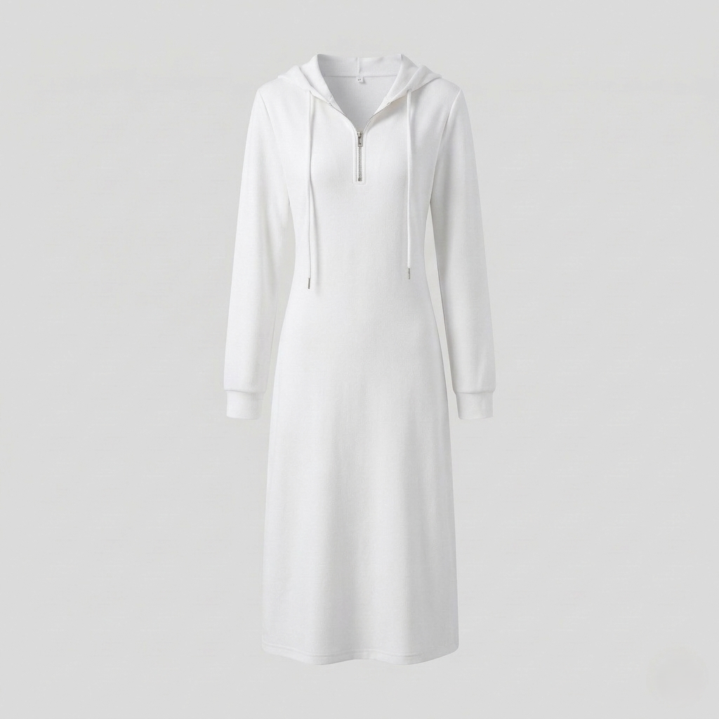 Abito Midi Donna in Jersey Manica Lunga