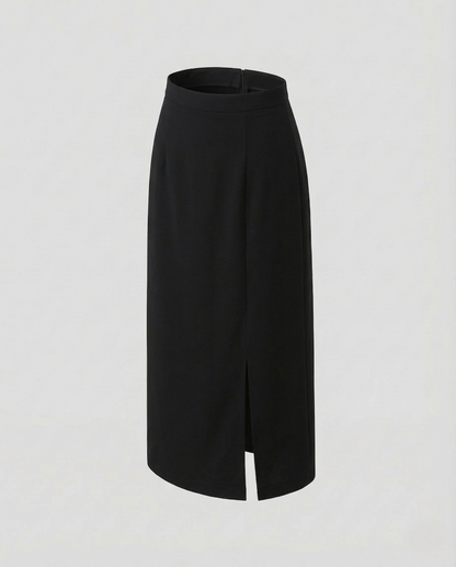 Gonna Midi Donna Sagomata con Spacco Laterale