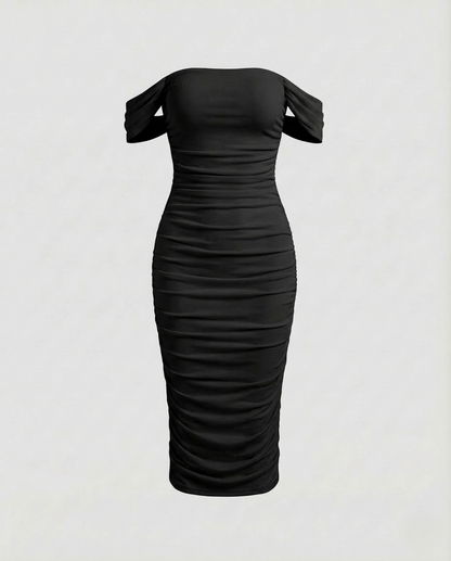 Abito Midi Donna Carmen con Ruches