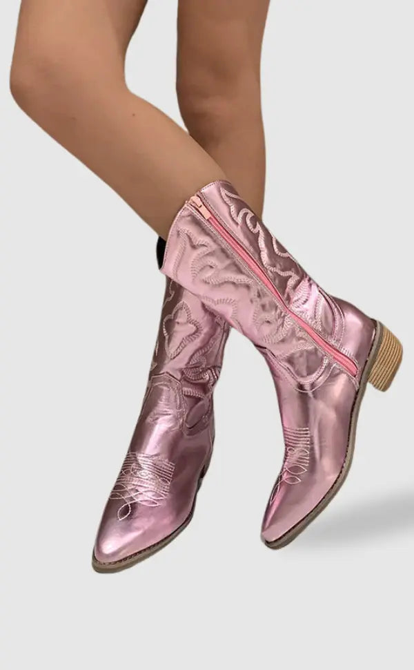Stivali Cowboy Uomo in Metallo Eleganti - Brentozzi